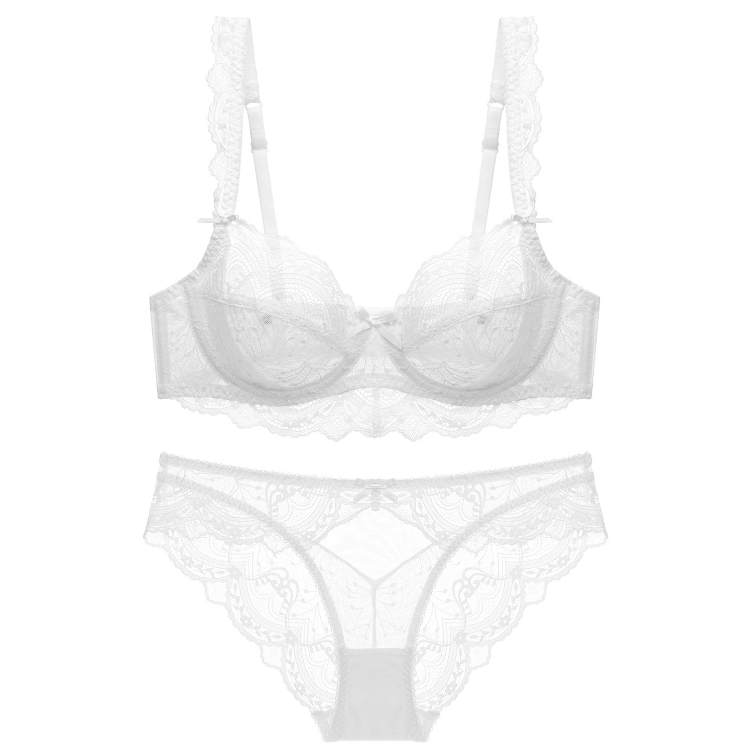 AirLight Lace – Ultra-Thin Transparent Bra Set (Black Version) [9241]