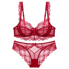 AirLight Lace – Ultra-Thin Spongeless Transparent Bra Set [9241]