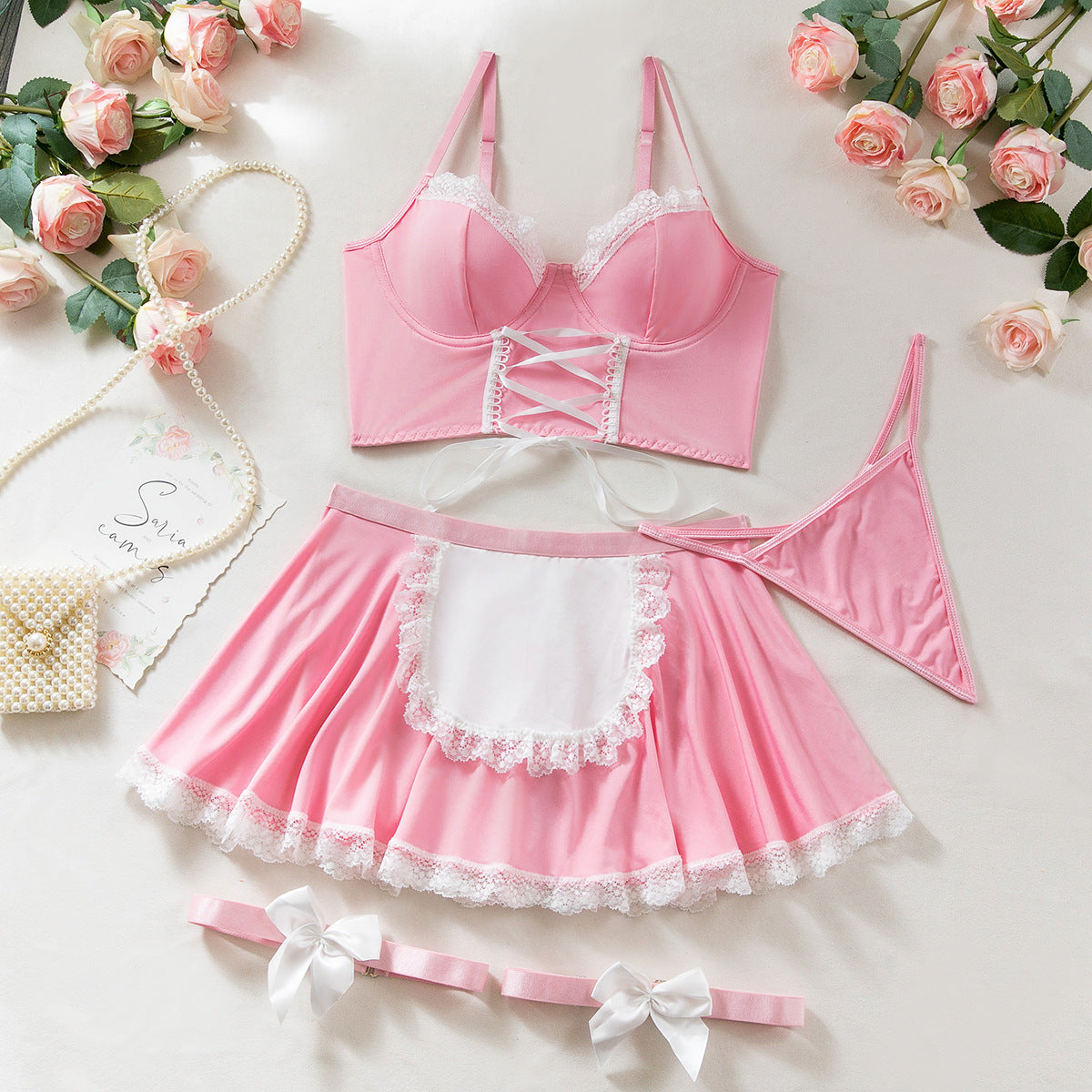 Midnight Maid – Lace Cosplay Uniform Set [R1086]