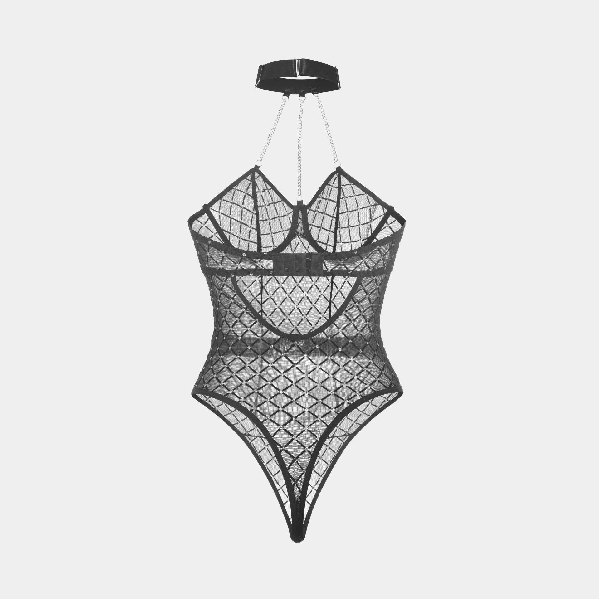 Starlight Net – Metallic Mesh Bodysuit [F9130]