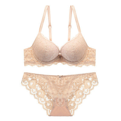 Lace Ember – Thin Strap Bra Set for Petite Curves [9193]