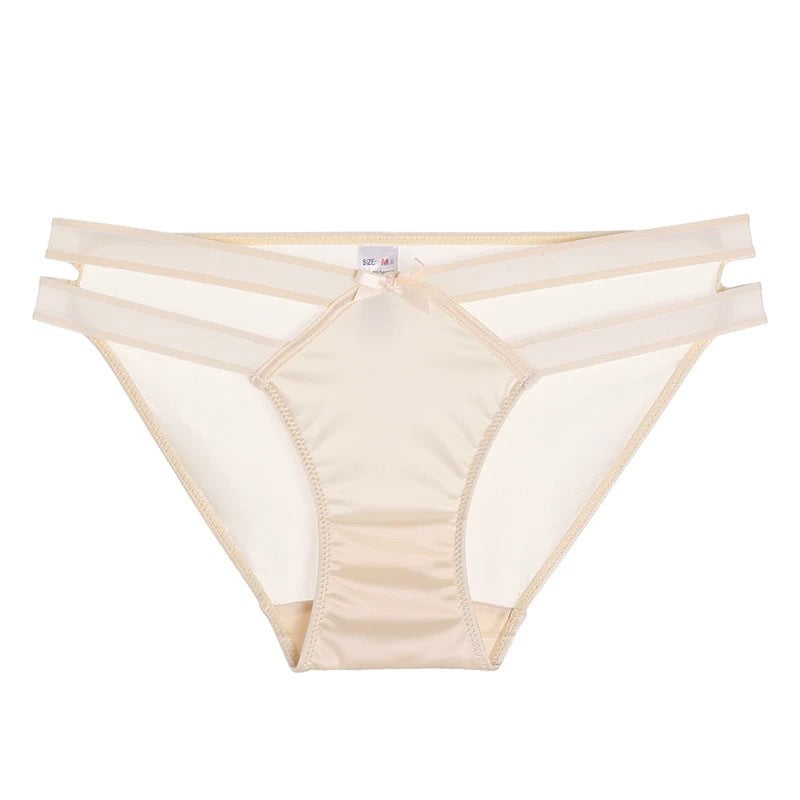 Silken Kiss – Satin Bow Seamless Briefs [NK8006]