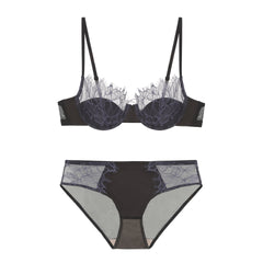 Belle Détail – Eyelash Lace Cut-Out Bra Set [B825]