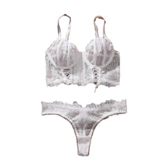 White Bloom – Embroidered Corset Set [F8818]