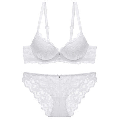 Lace Ember – Thin Strap Bra Set for Petite Curves [9193]