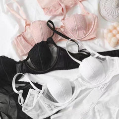 Bunny Belle – French Lace Push-Up Bra Set [0208]