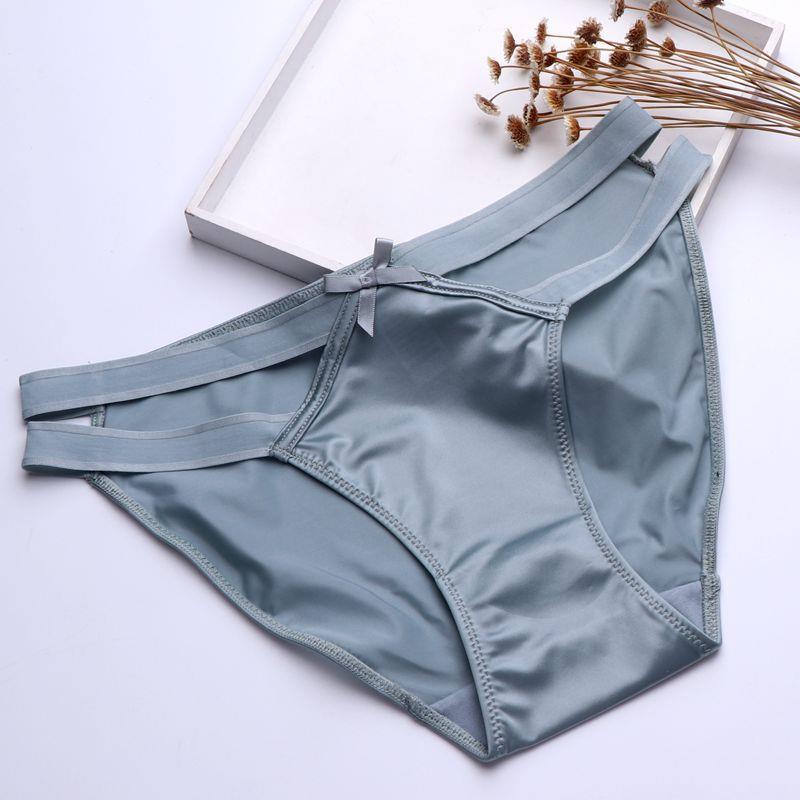 Silken Kiss – Satin Bow Seamless Briefs [NK8006]