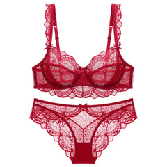 AirLight Lace – Ultra-Thin Spongeless Transparent Bra Set [9241]