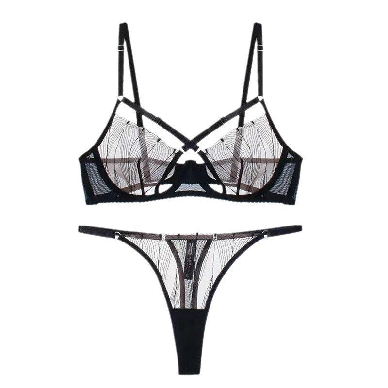 Élan – French Cross-Tie Lace Bra Set [LV258]