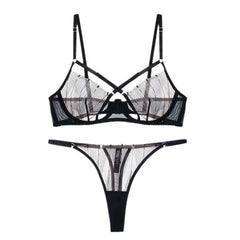 Élan – French Cross-Tie Lace Bra Set [LV258]