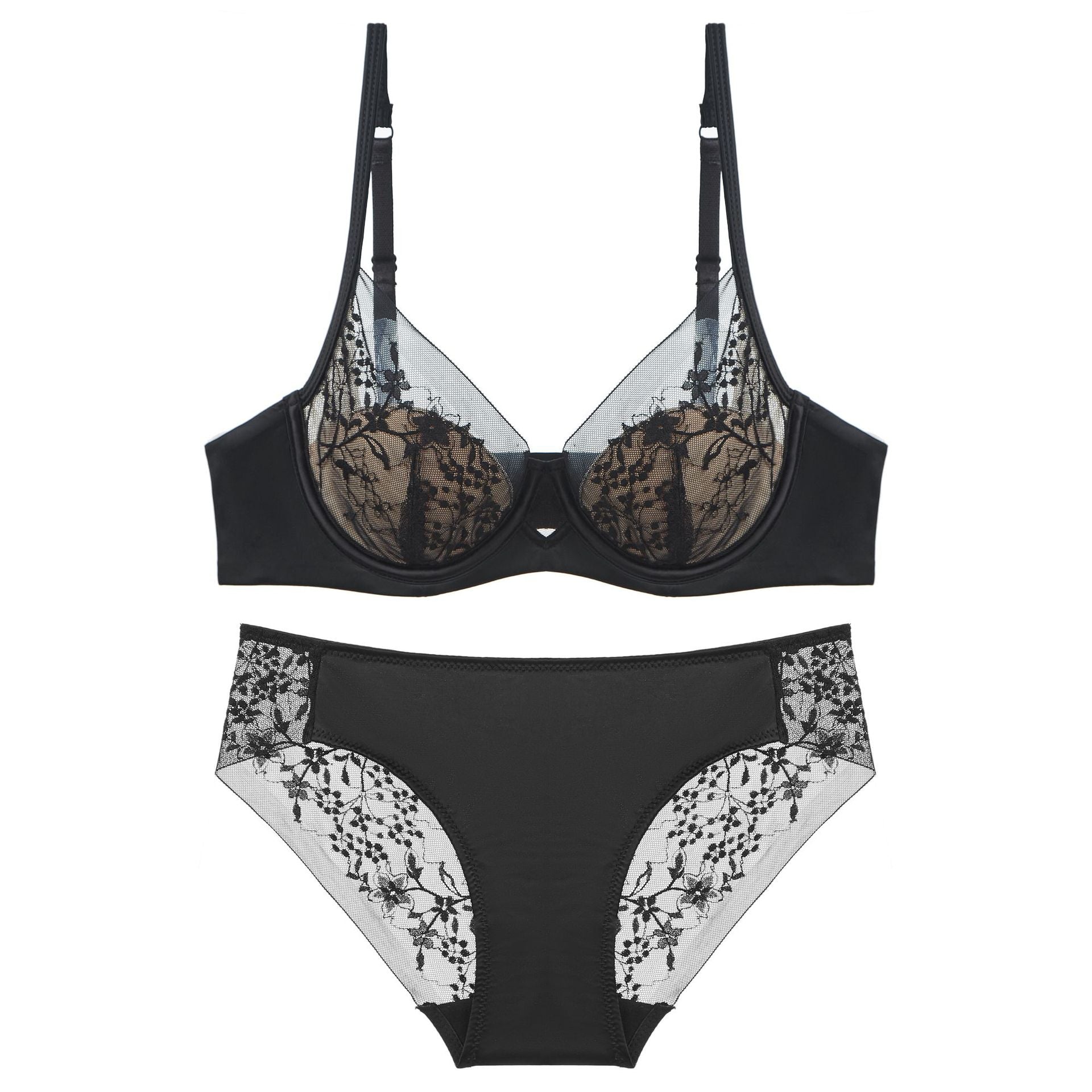 Rouge Bloom – Red Lace Bra Set for New Year Romance [8830]