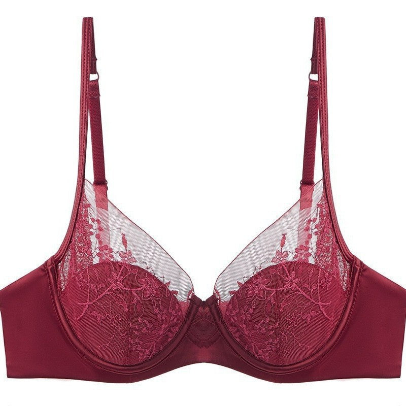 Rouge Bloom – Red Lace Bra Set for New Year Romance [8830]