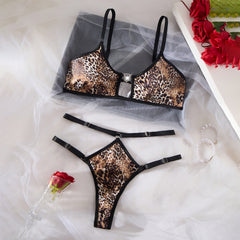 Wild Rose – Leopard Lace Bra Set [F854]