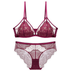 Lune Douce – Eyelash Lace Triangle Bra Set [0608]