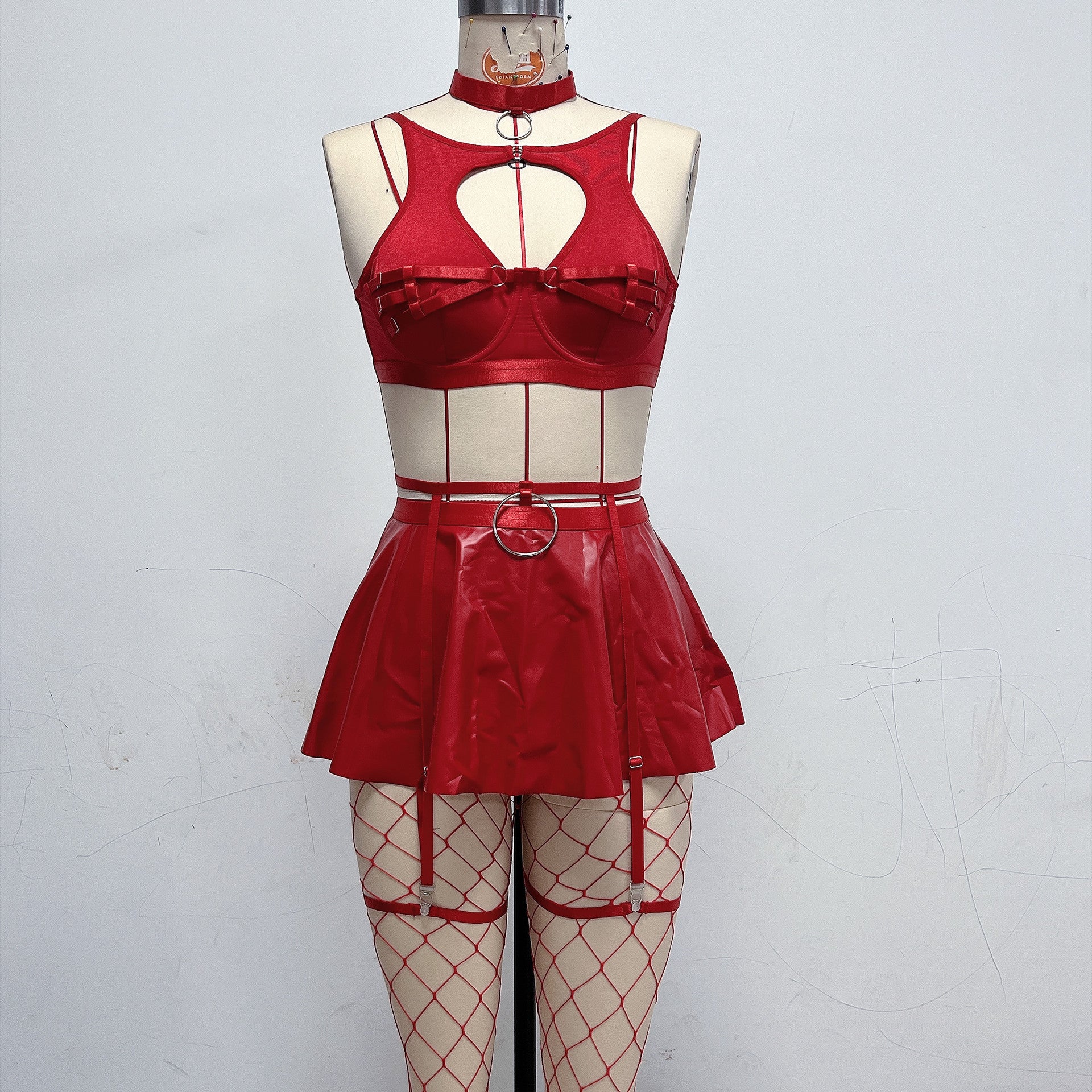 Midnight Apron – Leather Lace Mood Set [Q10168]