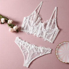 Pearl Frame – Lace Corset Intimates Set [R0681]