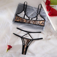 Wild Rose – Leopard Lace Bra Set [F854]