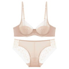 Rouge Bloom – Red Lace Bra Set for New Year Romance [8830]