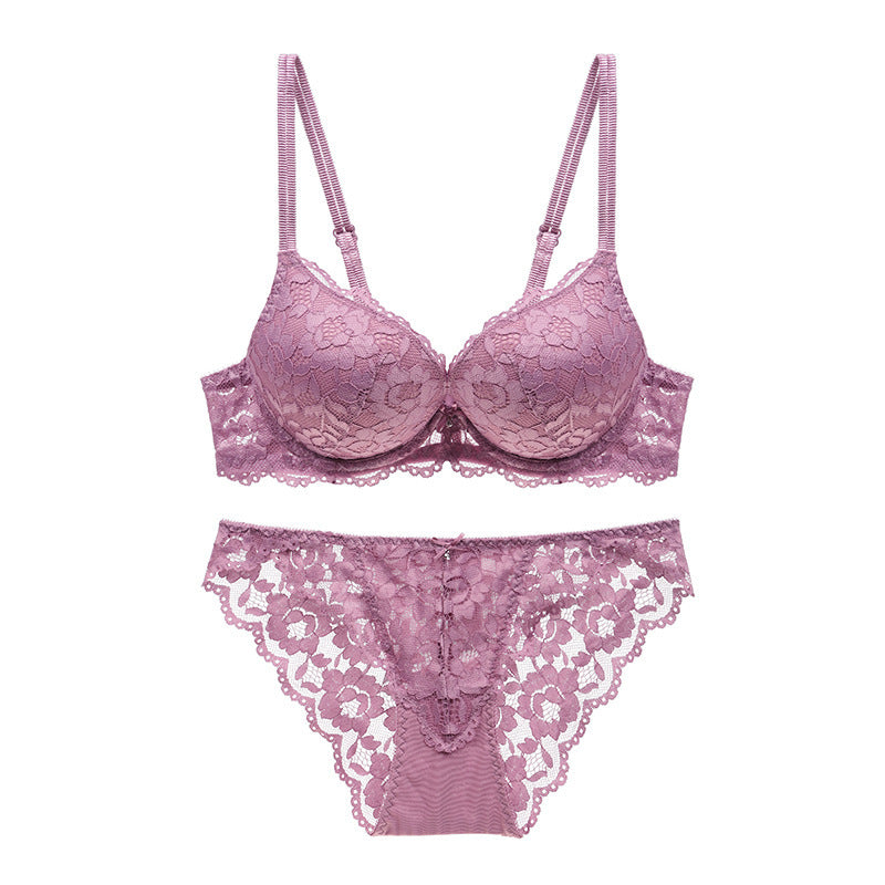 Lace Ember – Thin Strap Bra Set for Petite Curves [9193]