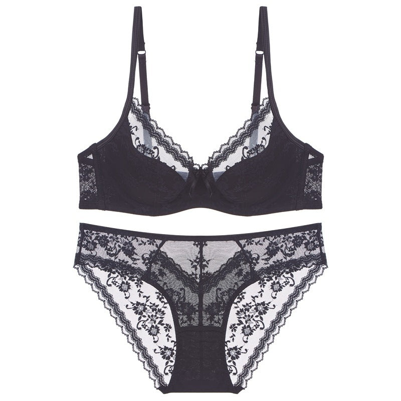 Été Chic – French Lace Bra Set with Soft Underwire [8825]