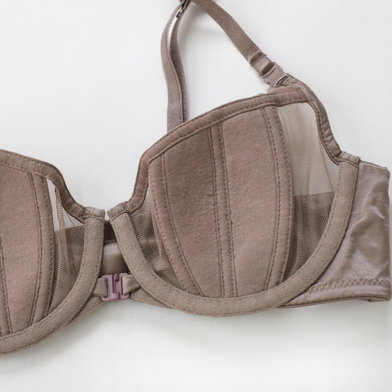 Bunny Charm – Bare Front Buckle Summer Bra Set [8810]
