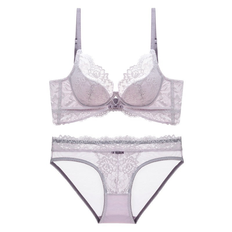 Été Classique – French Lace Gathered Bra Set [8310]