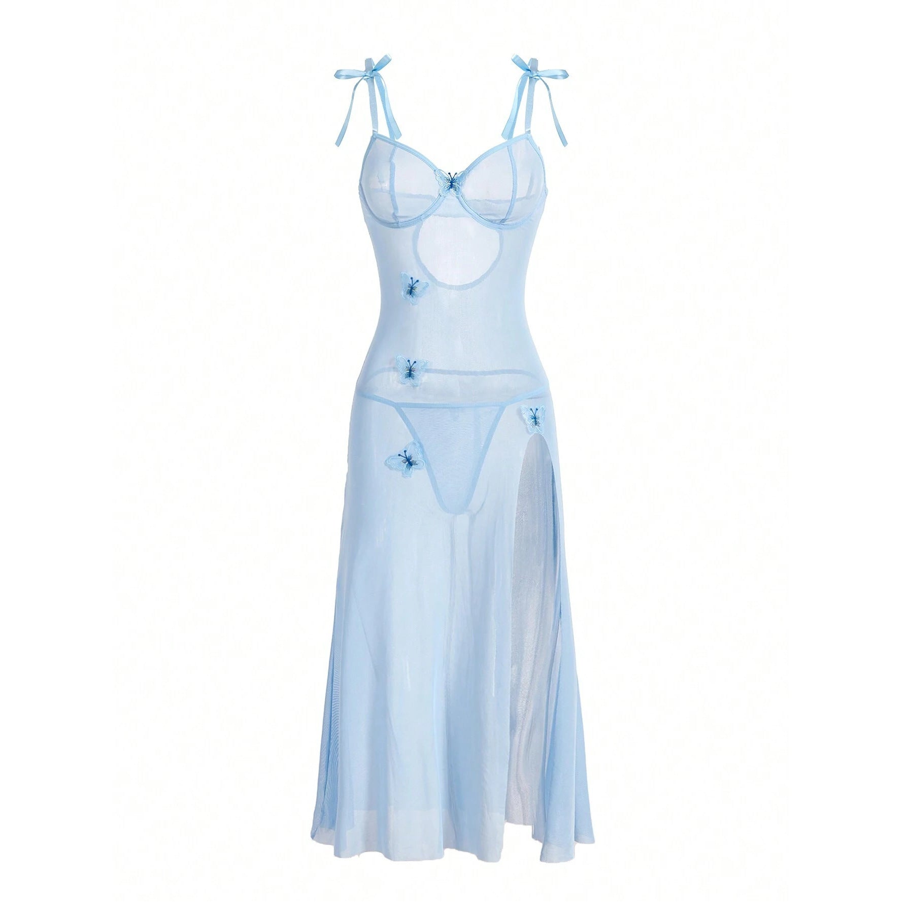 Celeste Sky – Backless Lace Mesh Jumpsuit [365]