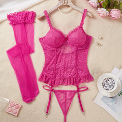 Violet Whisper – Garter Bra & Stocking Set [F840]