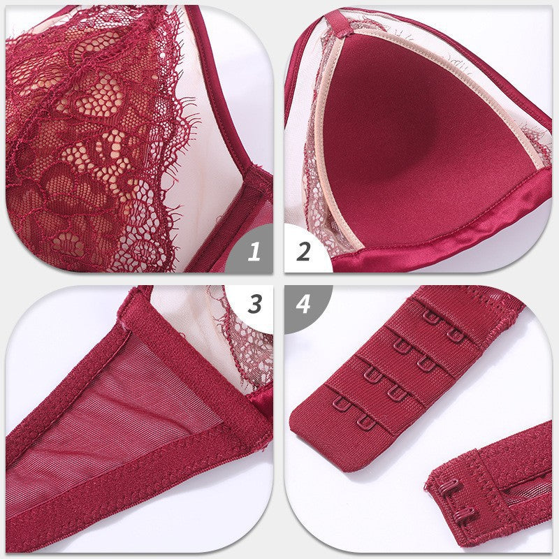 Lune Douce – Eyelash Lace Triangle Bra Set [0608]
