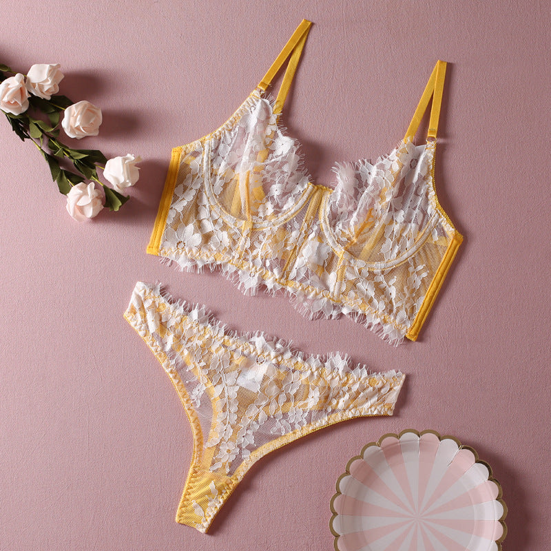 Pearl Frame – Lace Corset Intimates Set [R0681]
