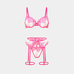 Lace Symphony – Four-Piece Bra & Garter Set [DF4436]