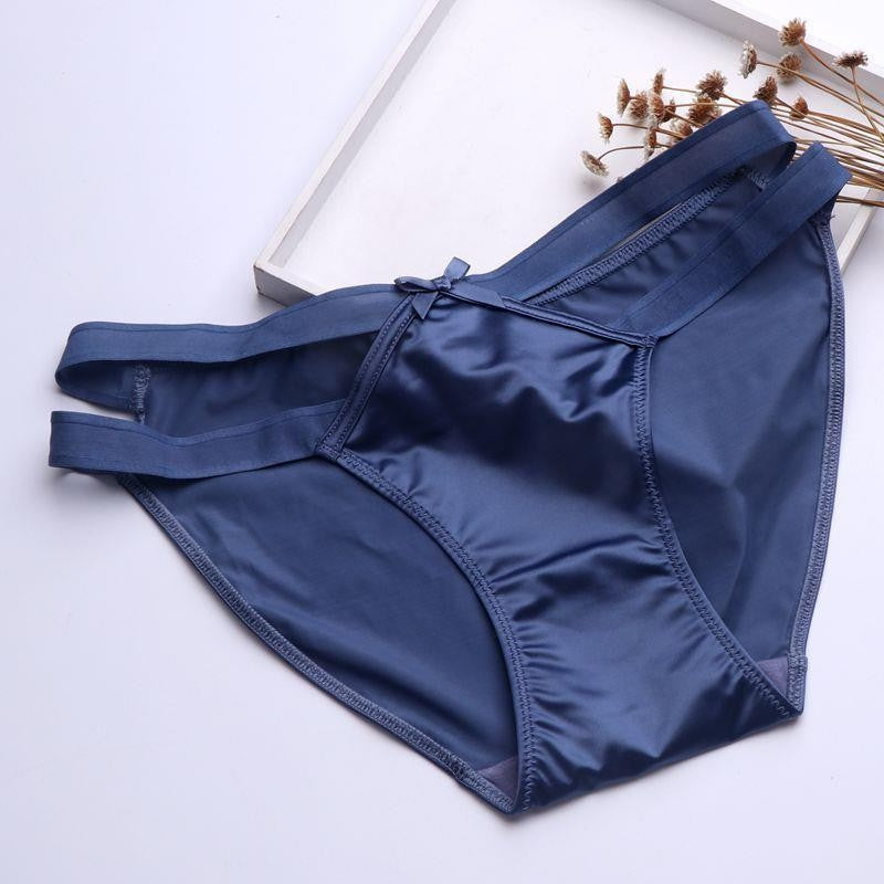 Silken Kiss – Satin Bow Seamless Briefs [NK8006]