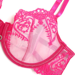 Lace Symphony – Four-Piece Bra & Garter Set [DF4436]