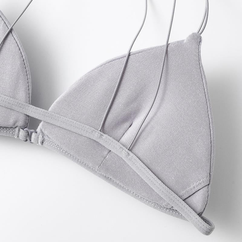 Clair de Lune – Triangle Front-Button Bra Set [WX3612]