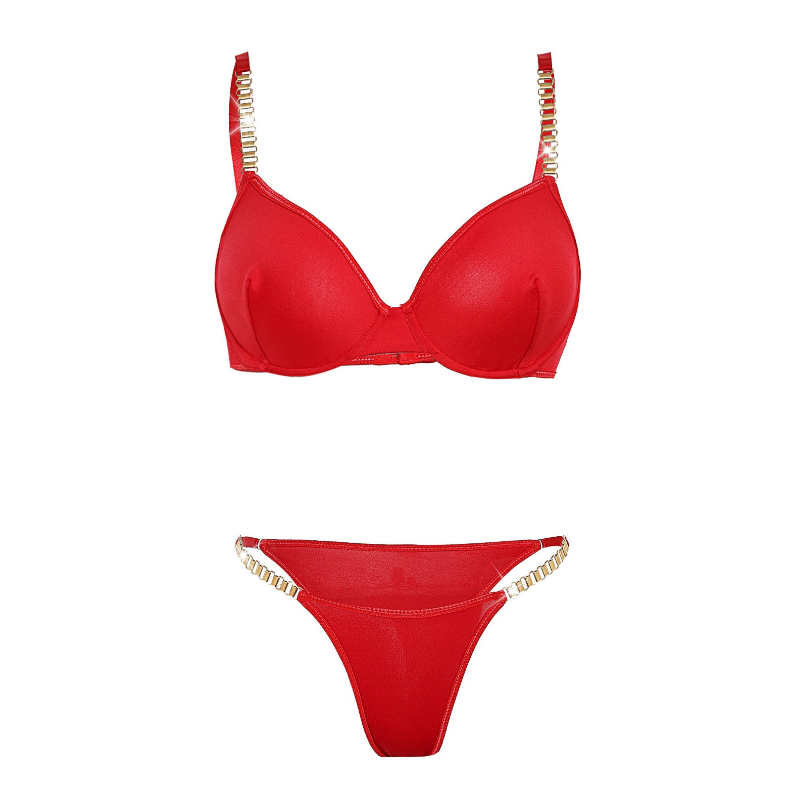 Silver Rush – Mesh & Chain Bra Set [XH021]