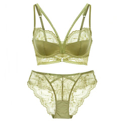 Crimson Éclat – Ultra-Thin Lace Lift Bra Set [22119]