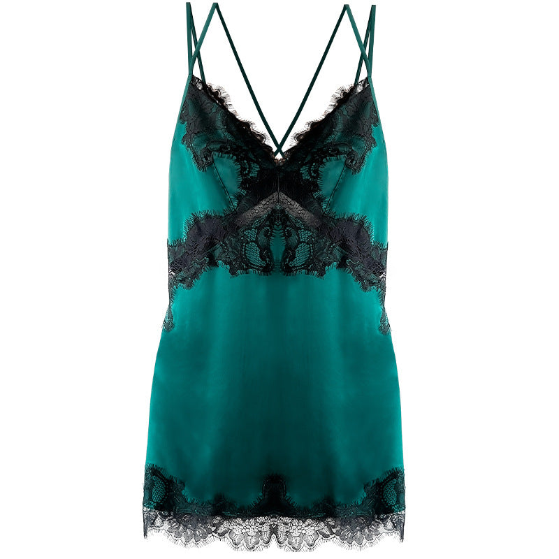 Whisper Drape – Ice Silk Loungewear Set [72233]