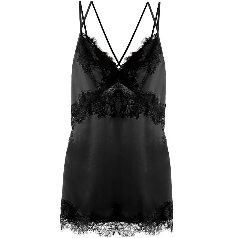 Whisper Drape – Ice Silk Loungewear Set [72233]