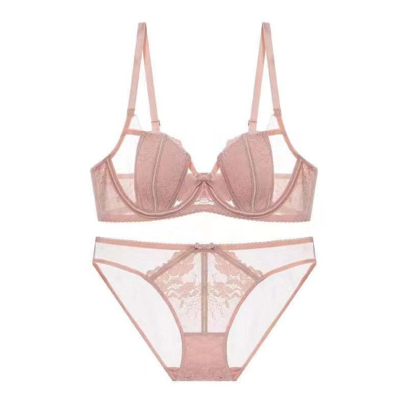 Bunny Belle – French Lace Push-Up Bra Set [0208]