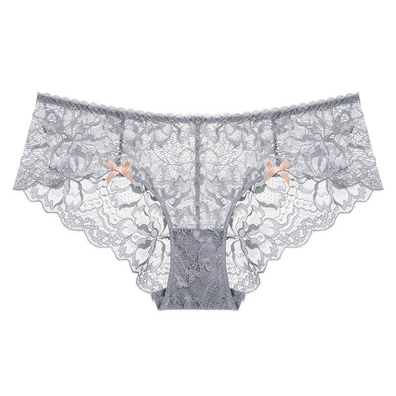 Whisper Lace – Sheer Low-Waisted Lace Briefs [NK9186]