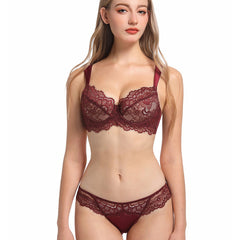 Douce Étreinte – Eyelash Lace Supportive Bra Set [2411]