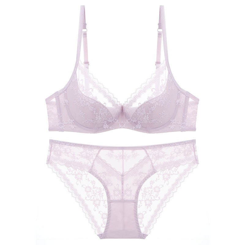 Été Chic – French Lace Bra Set with Soft Underwire [8825]