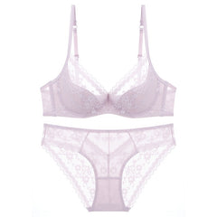 Été Chic – French Lace Bra Set with Soft Underwire [8825]