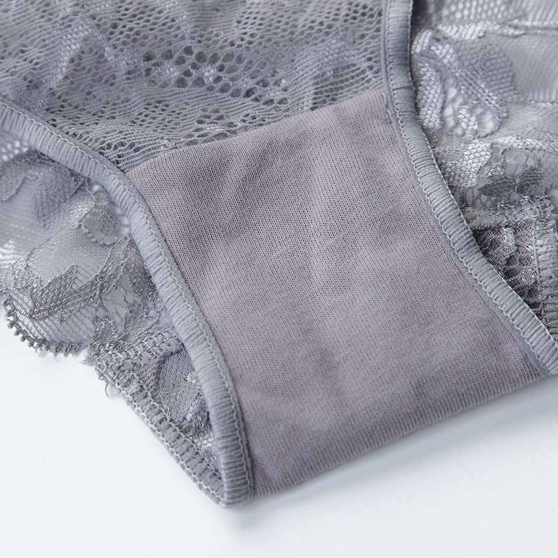 Whisper Lace – Sheer Low-Waisted Lace Briefs [NK9186]
