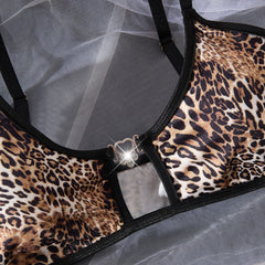 Wild Rose – Leopard Lace Bra Set [F854]
